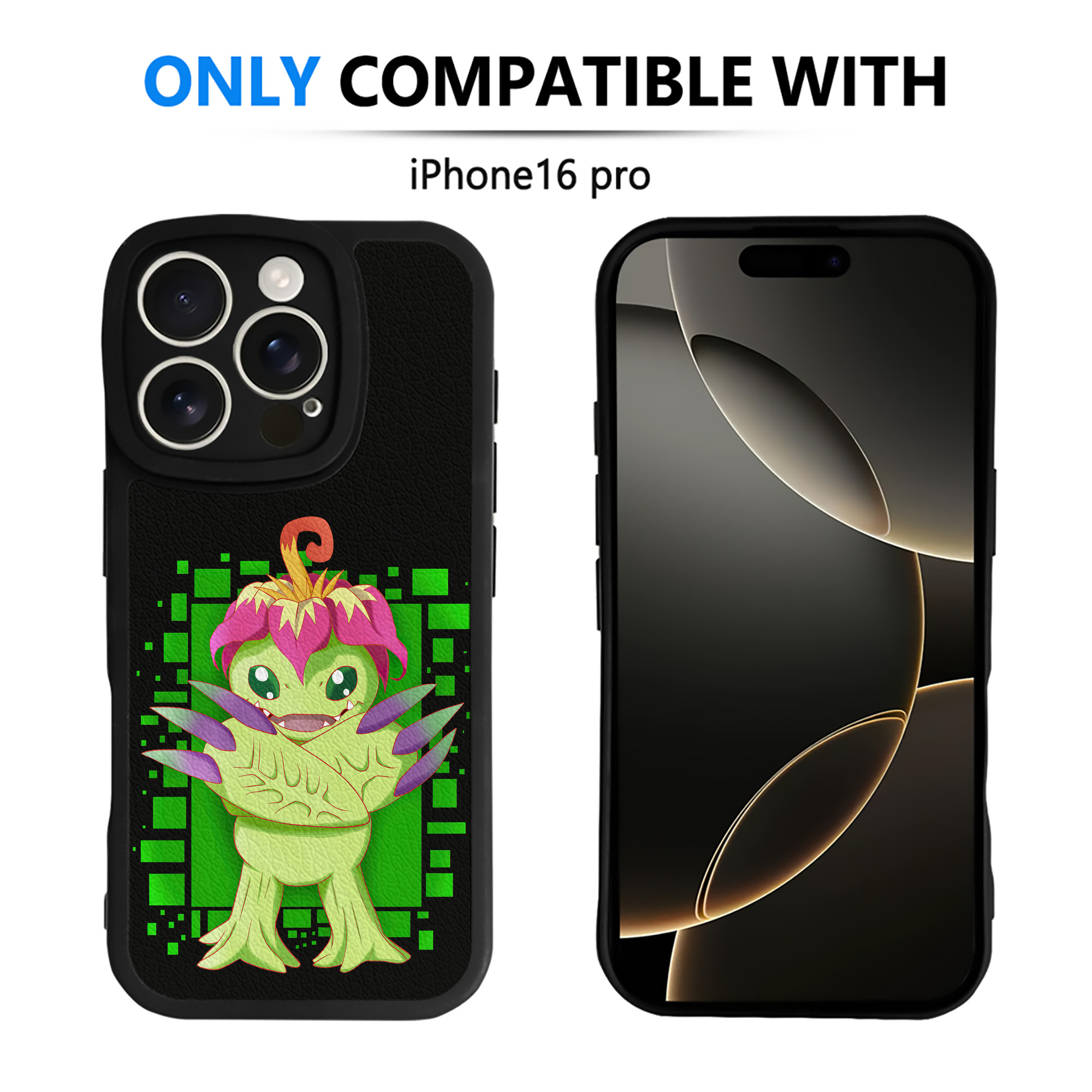 （画像用） Digimon デジタルモンスター/デジモン 【iPhone 16シリーズ対応】シリコンスマホケース（レザー調） 材質：シリコン
